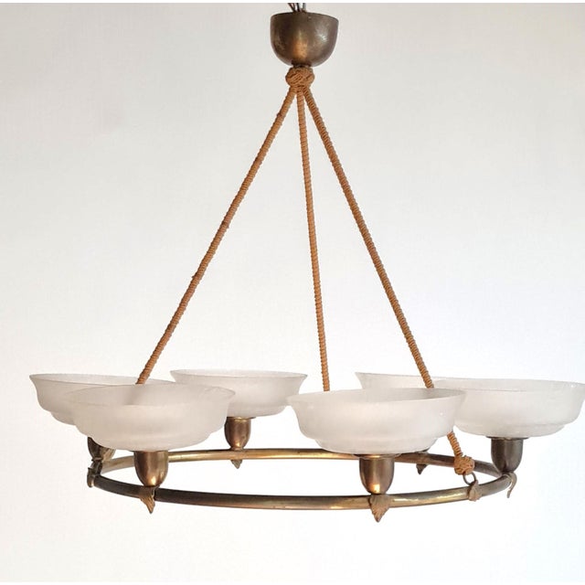 1920s Vintage Art Deco Chandeliers, 1920s For Sale - Image 5 of 9
