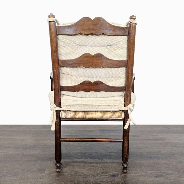 1990s Vintage Ladderback Dining Armchair For Sale - Image 5 of 13