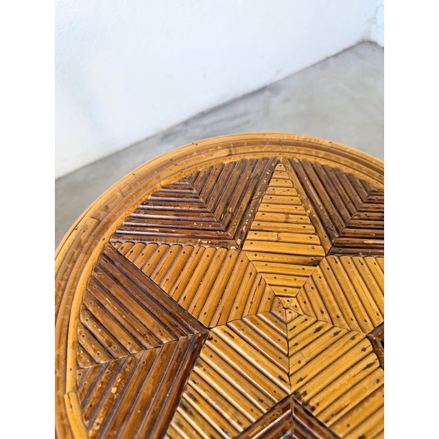 Star-Shaped Rattan Side Table, 1960s For Sale - Image 16 of 18