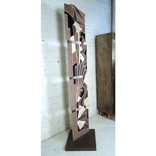 Mid-Century Modern 1960s Unusual Standing Tile Art For Sale - Image 3 of 7