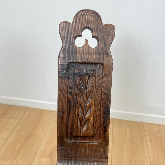 Vintage Brutalist Chairs in Wood, 1950s, Set of 2 For Sale - Image 6 of 17