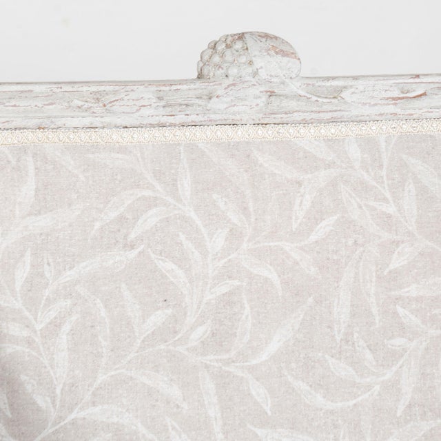 Wood Pair, 19th Century Swedish Gustavian Gray Painted Armchairs For Sale - Image 7 of 18