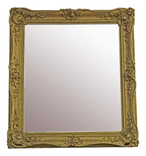 Large Antique Gilt Overmantle Wall Mirror