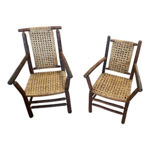 1950s Pair of Old Hickory Chairs