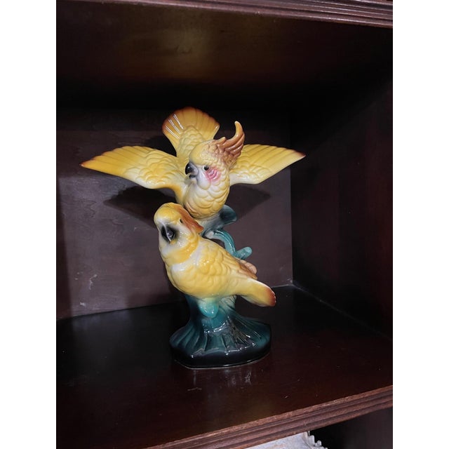 1950s Yellow Ceramic Cockatoo Figurine For Sale - Image 14 of 15