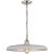 Thomas O'Brien for Visual Comfort Signature Piatto Medium Pendant in Polished Nickel with Plaster White Shade For Sale