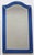Vintage Art Deco Cobalt Blue Glass Framed Bevelled Mirror, 1930, in Good conditions. Designed 1920 to 1949