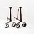 Antique Wrought Iron Andirons, 1890s, Set of 3 For Sale - Image 10 of 13