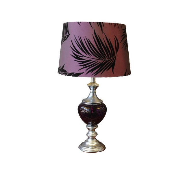 Modern Violet Lamp, England For Sale - Image 3 of 3