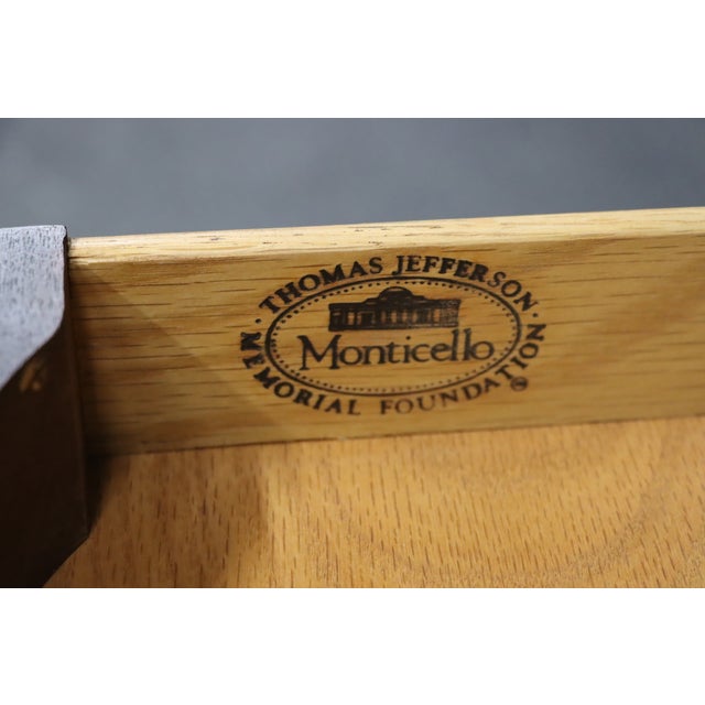 Henkel Harris Thomas Jefferson Monticello Mahogany Blockfront Kneehole Desk For Sale - Image 11 of 16