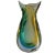 Glass Vintage Mid 20th Century Hand Blown Colorful Glass Vase For Sale - Image 7 of 11