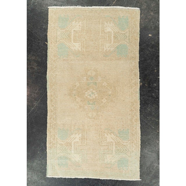 Brown Turkish Mini Rug Oriental Hand Knotted Vintage Rug 1'7" x 2'11" #21239 For Sale - Image 8 of 8