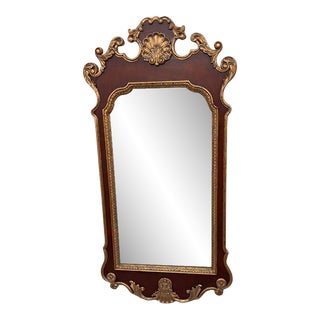 Early 21st Century Ethan Allen Chippendale Style Gold Gilt Mirror For Sale
