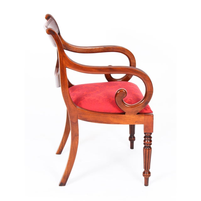 Vintage Regency Revival Swag Back Dining Chairs, Set of 12 For Sale - Image 4 of 18