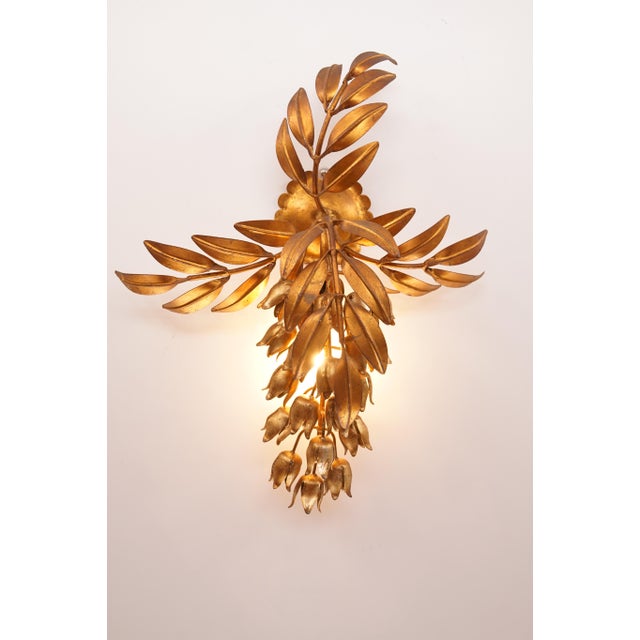 Hollywood Regency Pioggia Doro Wall Lamp attributed to Hans Kögl, 1960s For Sale - Image 14 of 14