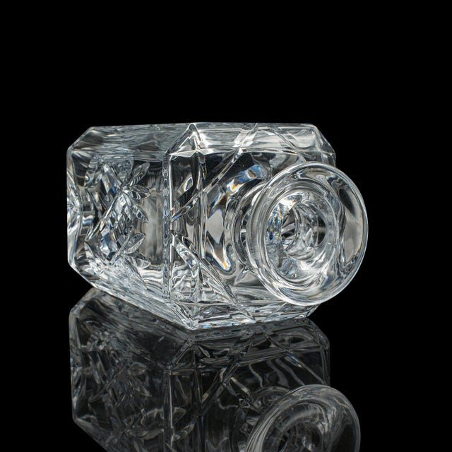 Glass 1990's Vintage Executive Whiskey Decanter For Sale - Image 7 of 12