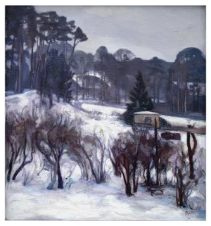 Biruta Delle, In Winter, Oil on Canvas, Late 20th or Early 21st Century