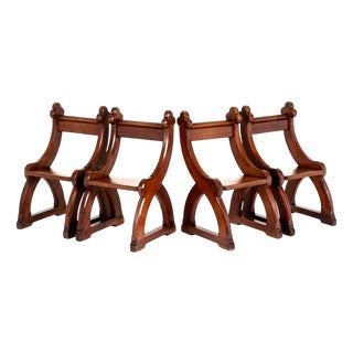 Gothic Revival Altar Chairs, Set of 4 For Sale