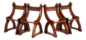 Gothic Revival Altar Chairs, Set of 4