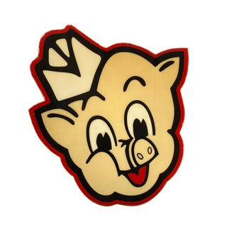 Vintage Piggly Wiggly 5 Ft Reclaimed Sign For Sale