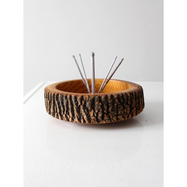Brown Mid-Century Nut-Cracker Bowl Set For Sale - Image 8 of 9