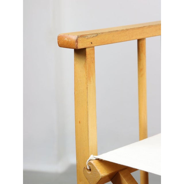Tan Vintage Italian Director's Folding Chair from Calligaris For Sale - Image 8 of 18