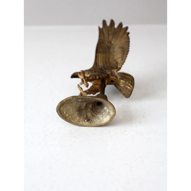 Vintage Brass Eagle Sculpture For Sale - Image 9 of 11