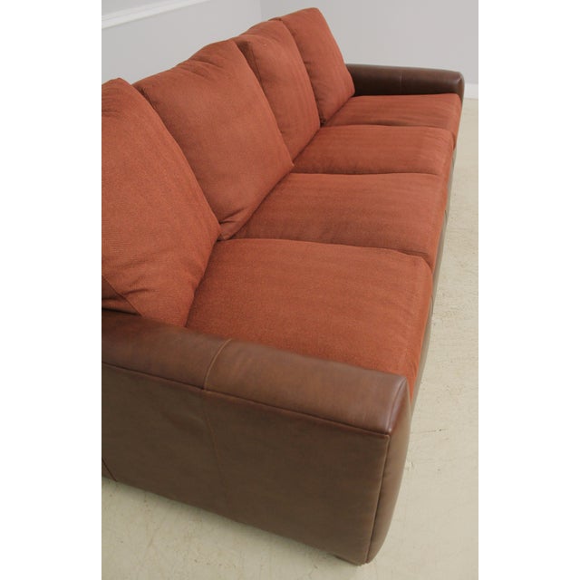 Stickley Leather Sofa W. Upholstered Cushions Chairish