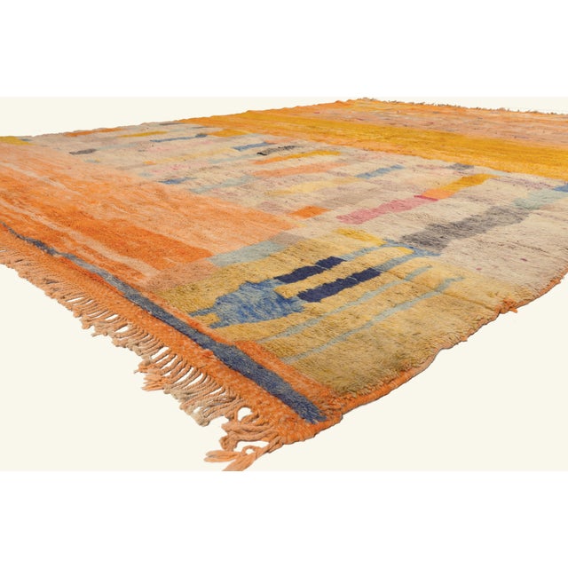 22080 Contemporary Beni Mrirt Moroccan Rug, 10'10 x 15'01. The Painted Passage: A Contemporary Beni Mrirt Moroccan...