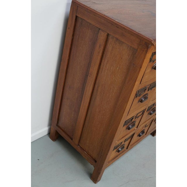 Vintage Asian Teak Apothecary Cabinet, 1930s For Sale - Image 13 of 16