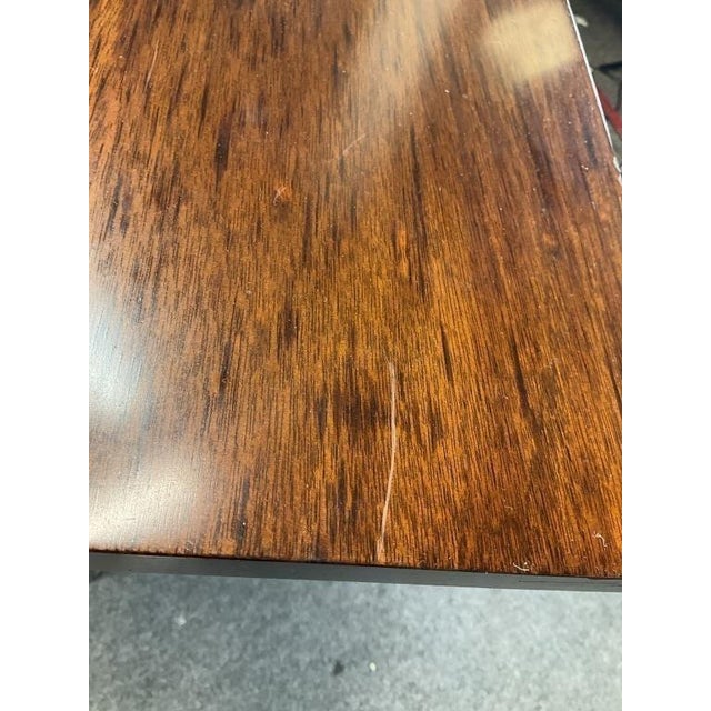 Wood Antique Mahogany Drop Leaf Dining Table | Expandable 72" Gateleg Table, Chippendale Style For Sale - Image 7 of 9