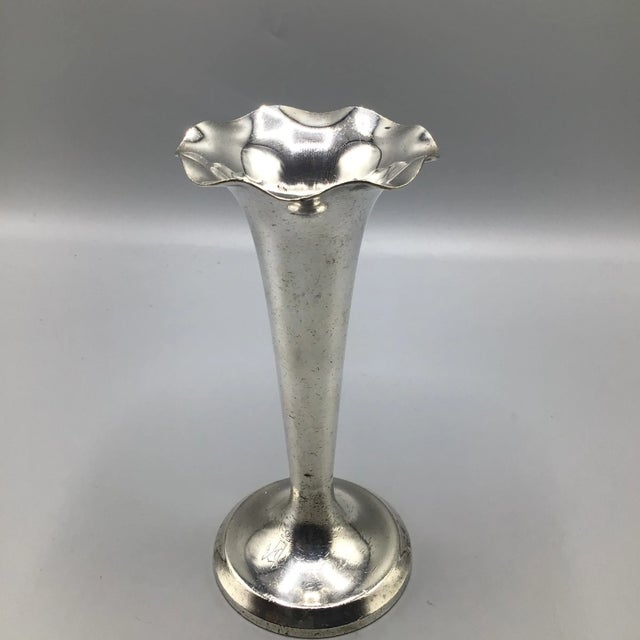 This F.Broggi vase is heavy and is for use on the open sea. It has a ruffled top and tapered body down to a round weighted...