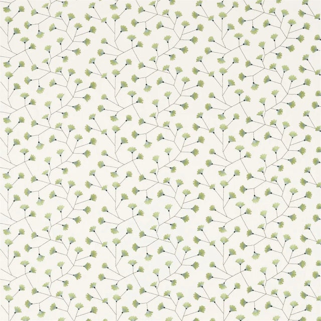 Sanderson Gingko Trail Fabric in Winter Rocket - a Sample For Sale