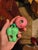 Vintage salt n pepper shakers shaped like a beet and a bell pepper