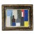 Modernist Still Life Painting in Antique Victorian Frame With Faux Flame Mahogany Finish For Sale