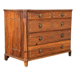 Italian 19th Century Inlay Walnut Commode For Sale
