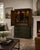 Vintage Mediterranean Revival Gentleman’s Dry Bar Cabinet in Onyx Emerald & Gilded Brass For Sale - Image 4 of 6