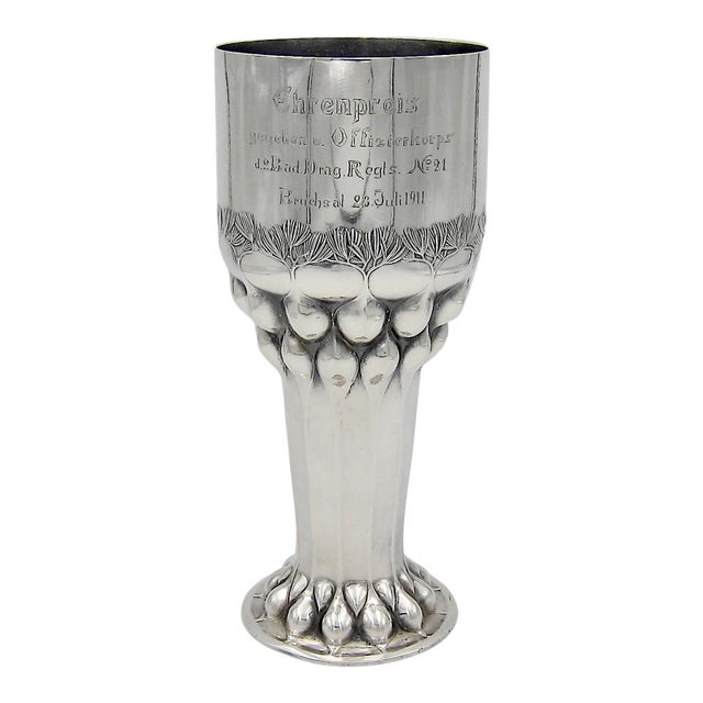 Orivit Art Nouveau Silver Trophy Vase From Germany For Sale