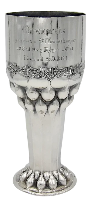 Orivit Art Nouveau Silver Trophy Vase From Germany