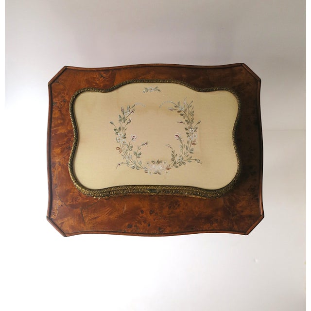 Rococo Style End Side Accent Table With Burl Top, Small For Sale - Image 12 of 14
