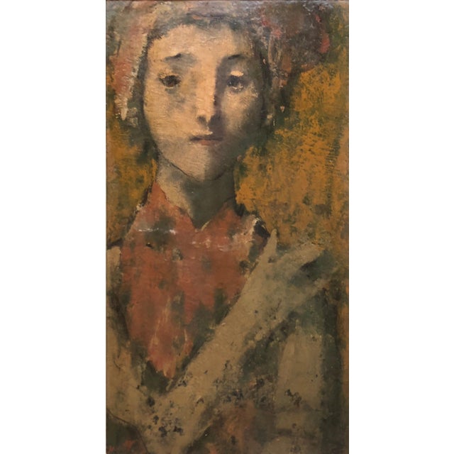 Expressionism David Aronson, Modernist Encaustic Painting Portrait Boston Expressionist For Sale - Image 3 of 7