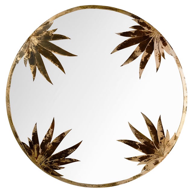 Modern Agave Leaves Mirror by Lowcountry Originals For Sale - Image 3 of 3