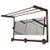 Metal Arts and Crafts French Brass Hall Mirror with Shelf and 3 Coat Hooks, 1930 For Sale - Image 7 of 7