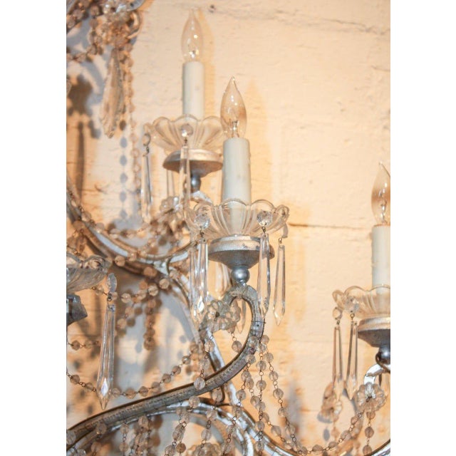 Large Italian Beaded Sconce - A Pair For Sale In Dallas - Image 6 of 8