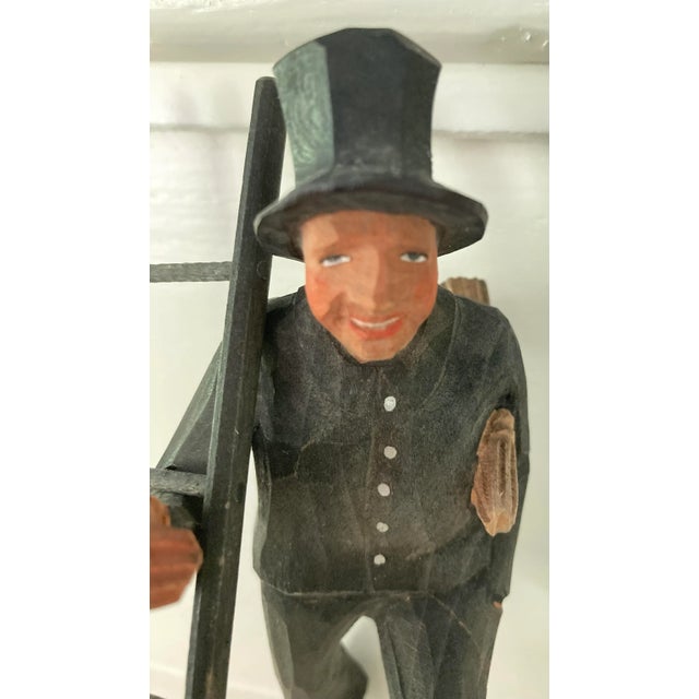 Wood Vintage English Wooden Chimney Sweep Figurine For Sale - Image 7 of 10