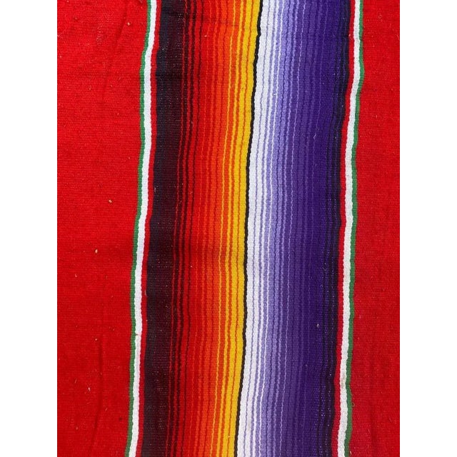 Red Vintage Hand Woven Colorful Runner For Sale - Image 8 of 16