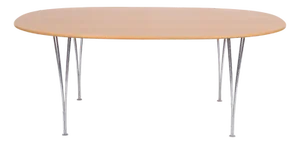 Vintage Dining Table in Beech by Piet Hein for Fritz Hansen, 1960s