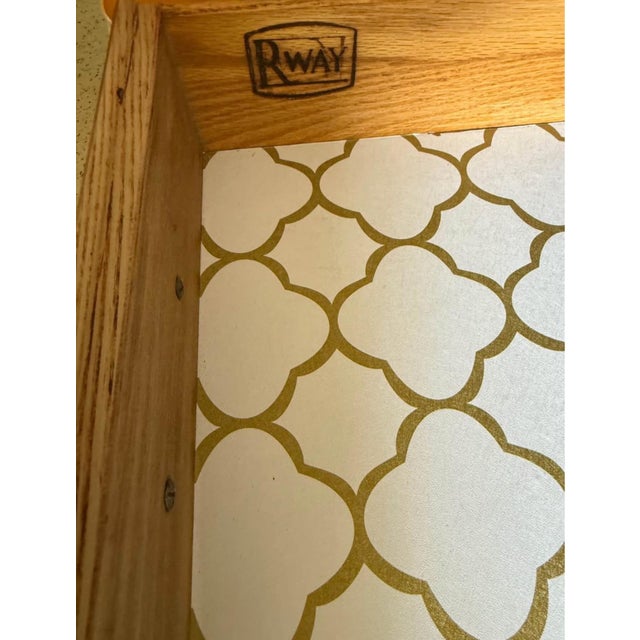 Mid-Century Modern Neoclassical Chest With Black and Gold Accents For Sale - Image 3 of 5