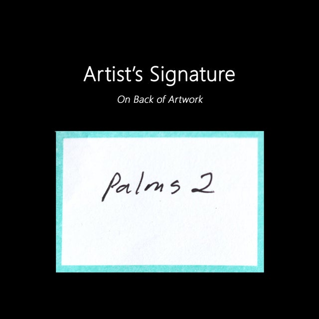 Palms 2 Sunset - Vibrant Pink and Orange Landscape Painting Original Artwork by Pete Kasprzak For Sale In Los Angeles - Image 6 of 6