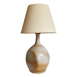 Vintage Sandstone Table Lamp, 1960 For Sale